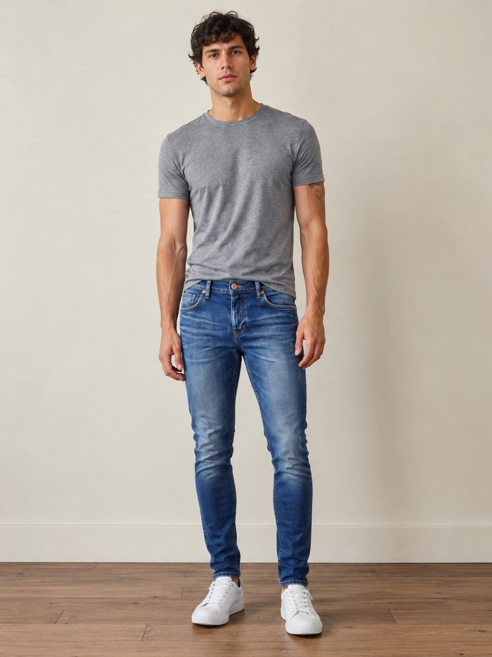 NEUW Iggy Men’s Skinny Jeans Mid Blue 33 x 34